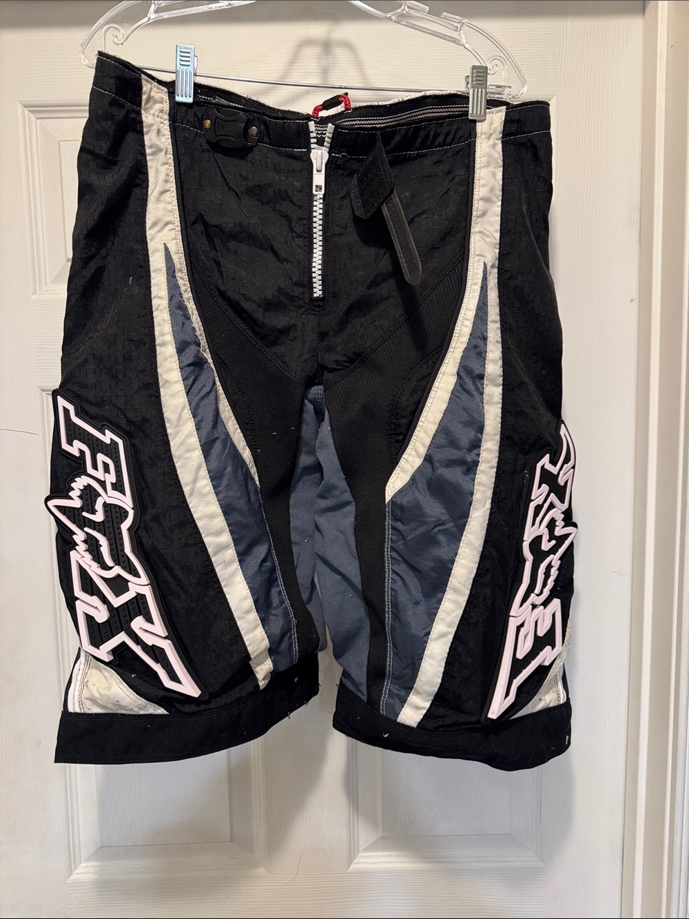 Fox Racing 360 White and black shorts with Red Logo